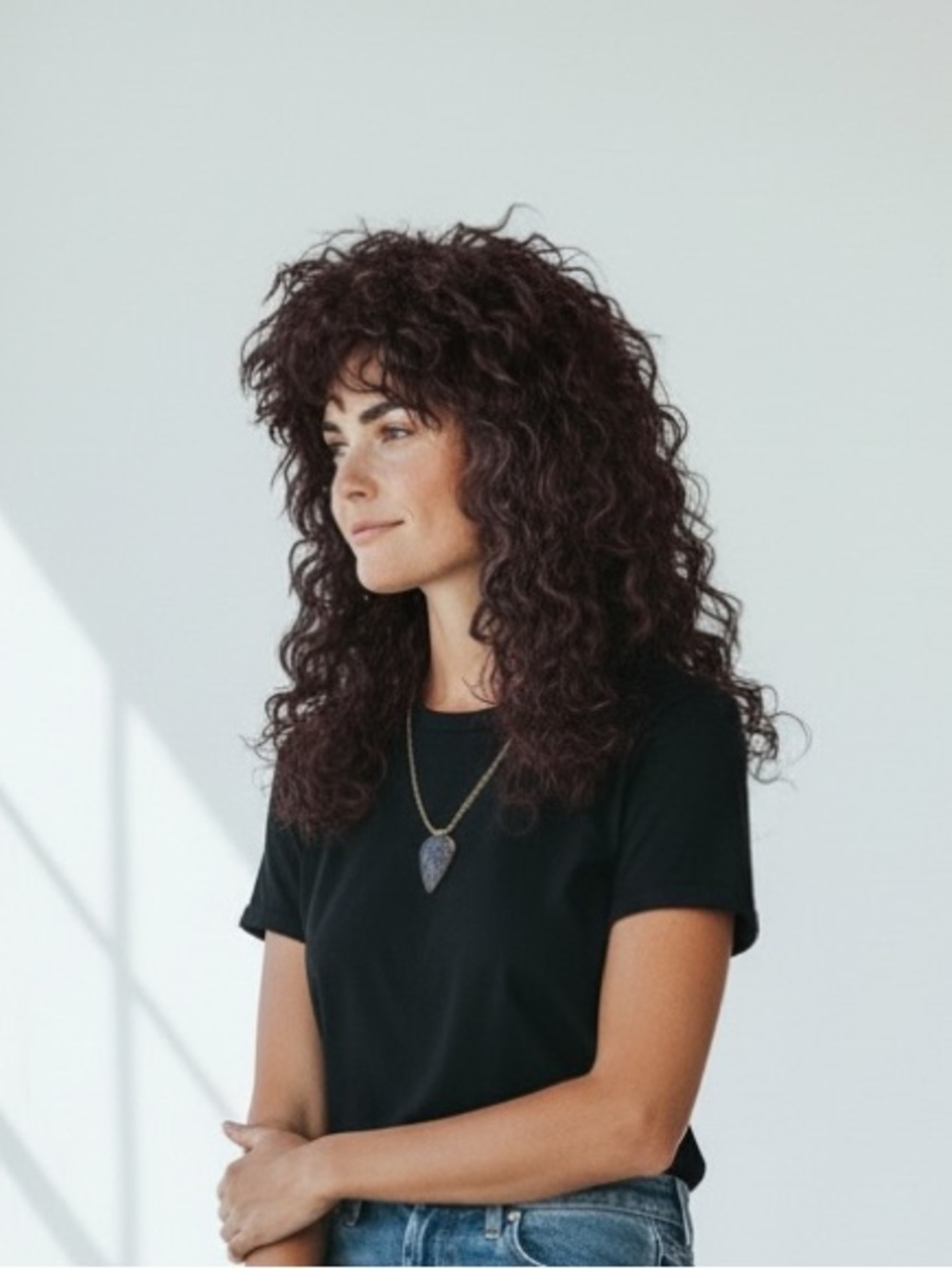 WIG Unisex Synthetic Long Curly